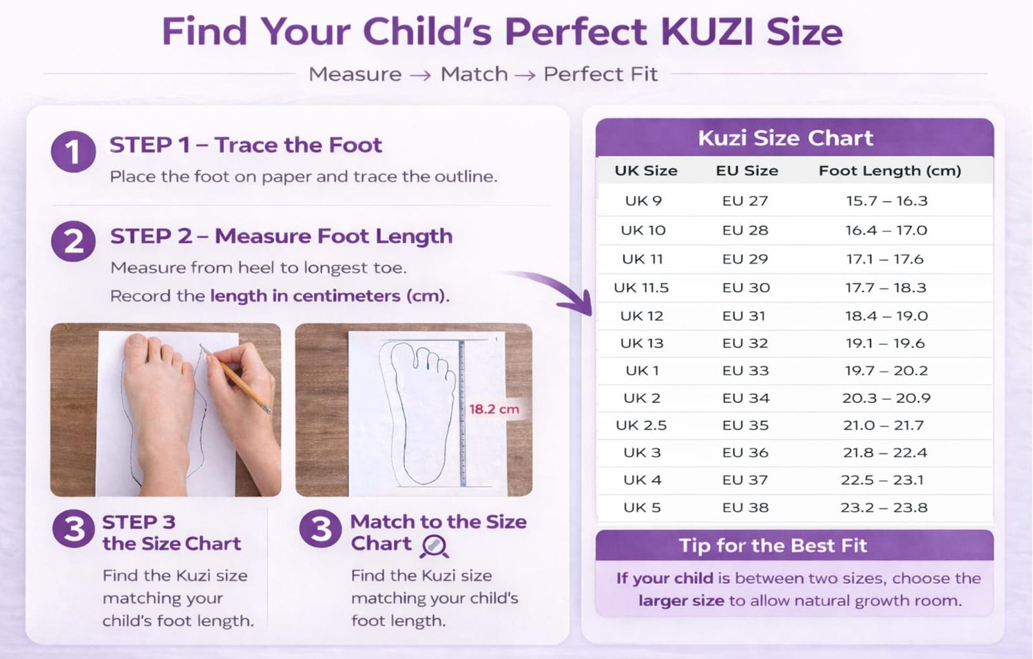 Kuzi Junior children barefoot shoes - Velcro strap closure detail